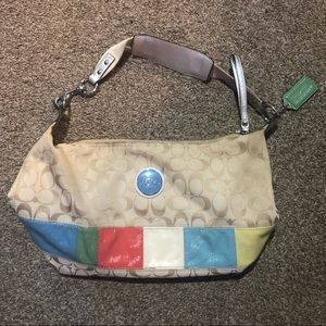 Authentic Tan C print Coach purse
